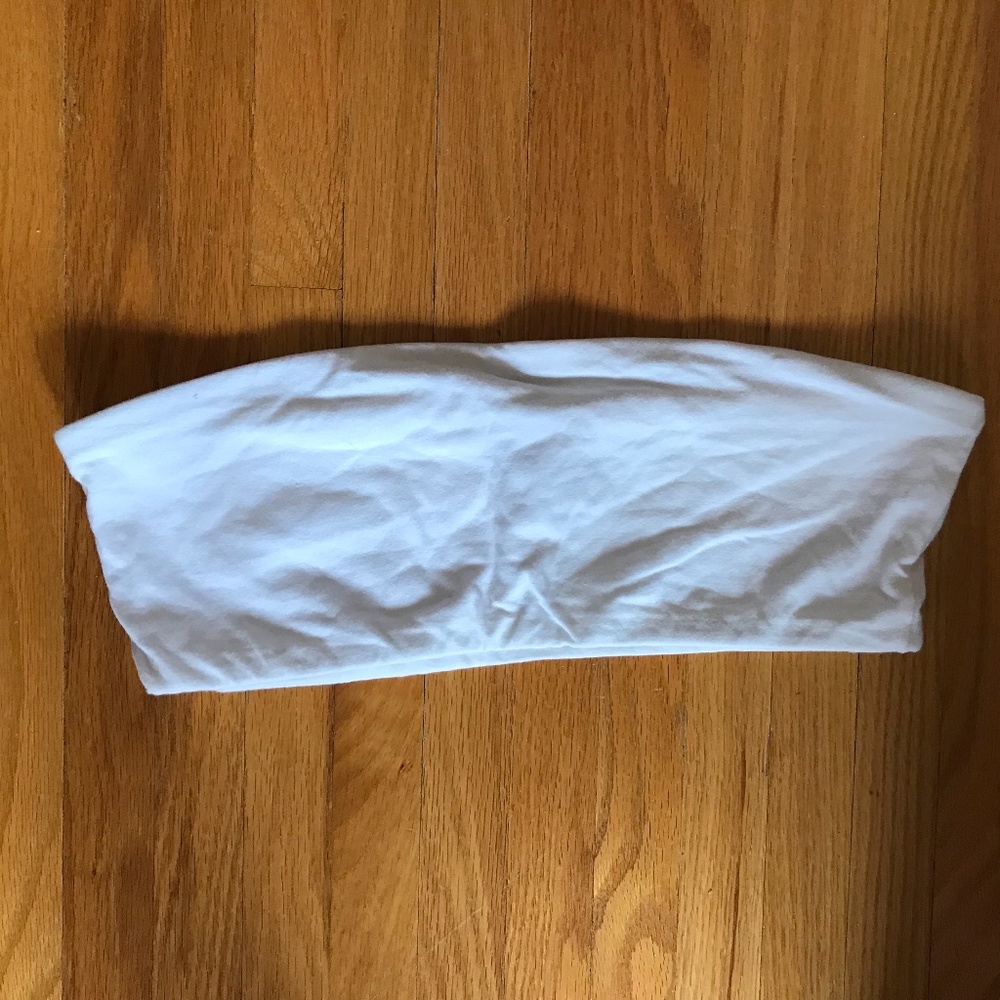 White Bandeau Top by Moda International - Large